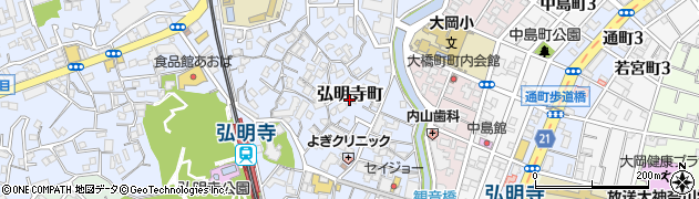 神奈川県横浜市南区弘明寺町（山下）周辺の地図