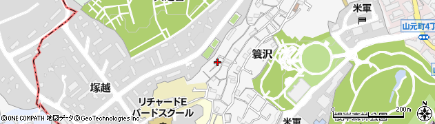 神奈川県横浜市中区簑沢125周辺の地図