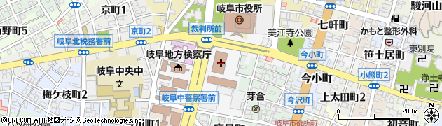 岐阜家庭裁判所　少年調査官室周辺の地図