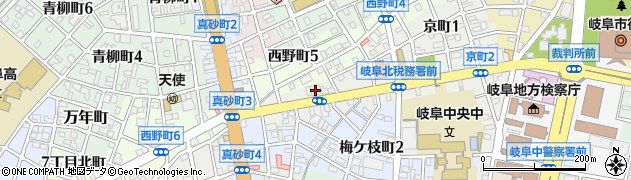 十六銀行西野町支店 ＡＴＭ周辺の地図