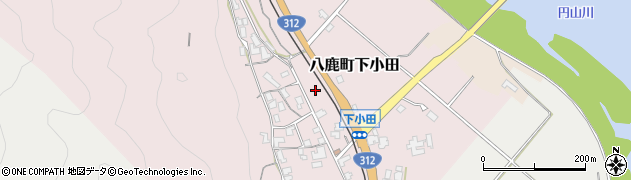 兵庫県養父市八鹿町下小田周辺の地図