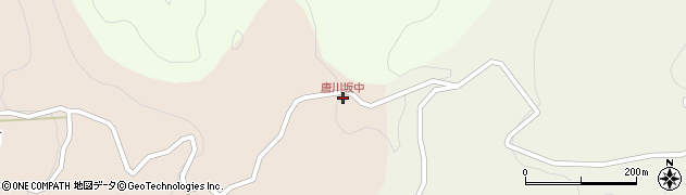 唐川坂中周辺の地図