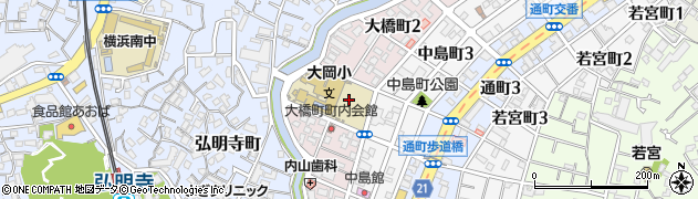 神奈川県横浜市南区大橋町周辺の地図