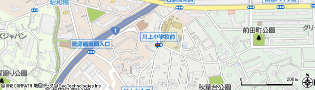 川上小学校前周辺の地図