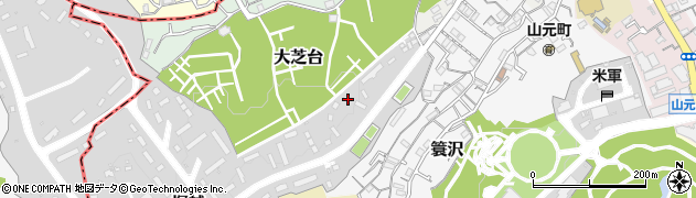 神奈川県横浜市中区簑沢161周辺の地図
