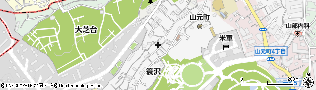神奈川県横浜市中区簑沢103周辺の地図