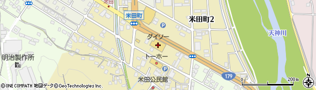 ダイソー百円館倉吉米田店周辺の地図