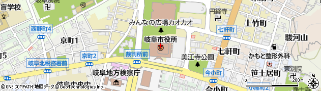 岐阜市役所　都市建設部区画整理課周辺の地図