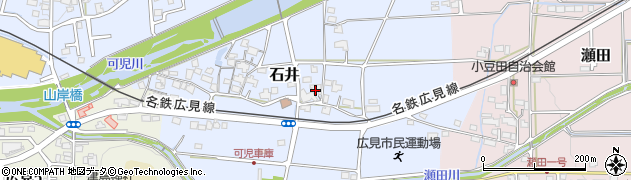 岐阜県可児市石井179周辺の地図