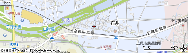 岐阜県可児市石井122周辺の地図