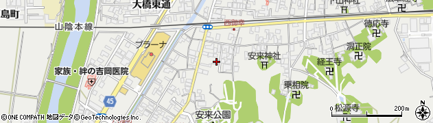 島根県安来市安来町八幡町1374周辺の地図