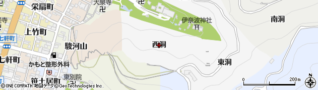 岐阜県岐阜市伊奈波山（西洞）周辺の地図