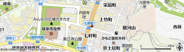 岐阜たばこ販売協組周辺の地図