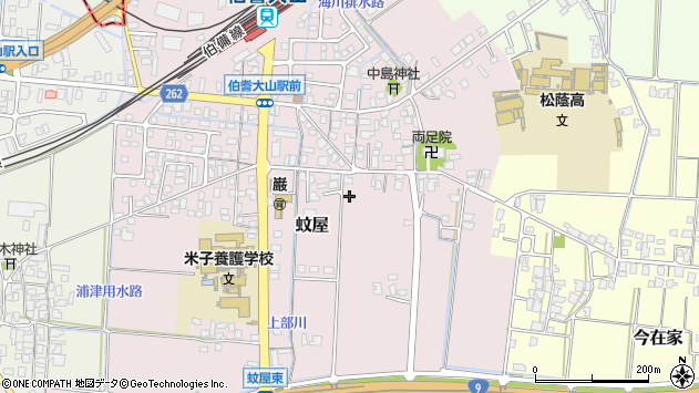 〒689-3543 鳥取県米子市蚊屋の地図