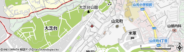 神奈川県横浜市中区簑沢105周辺の地図