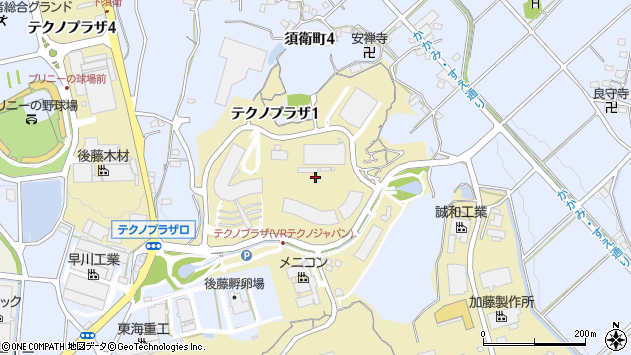 〒509-0109 岐阜県各務原市テクノプラザの地図