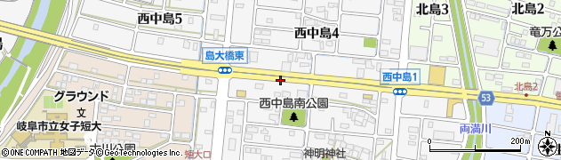 岐阜県岐阜市西中島周辺の地図
