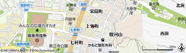 岐阜県岐阜市上竹町周辺の地図