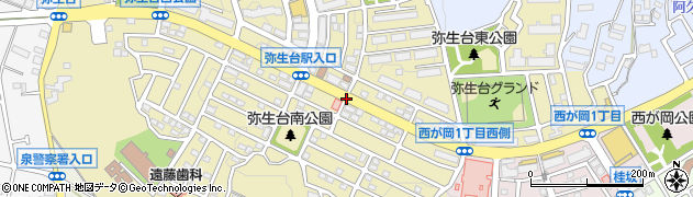 弥生台駅南側周辺の地図