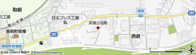 茶屋公民館周辺の地図