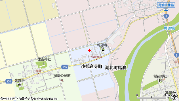 〒526-0134 滋賀県長浜市小観音寺町の地図