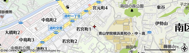 神奈川県横浜市南区蒔田町（西）周辺の地図