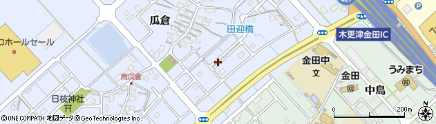 千葉県木更津市瓜倉周辺の地図