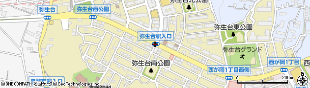 弥生台駅入口周辺の地図