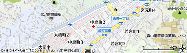 神奈川県横浜市南区中島町周辺の地図