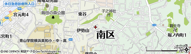 神奈川県横浜市南区蒔田町（伊勢山）周辺の地図