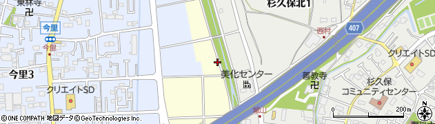 神奈川県海老名市杉久保周辺の地図
