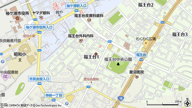〒299-0261 千葉県袖ケ浦市福王台の地図
