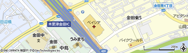 ベイシア木更津金田店周辺の地図