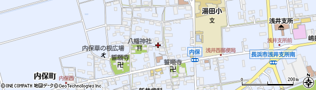 滋賀県長浜市内保町周辺の地図