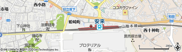 安来駅前自転車駐車場管理事務所周辺の地図