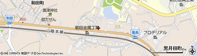 島根県安来市黒井田町周辺の地図