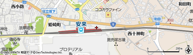 島根県安来市安来町2093周辺の地図