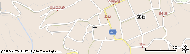 長野県飯田市立石517周辺の地図