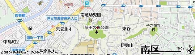 蒔田の森公園周辺の地図