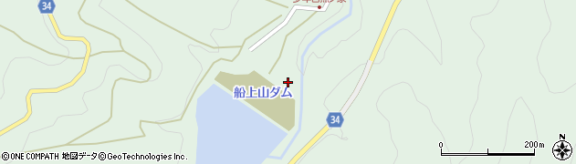 船上山ダム周辺の地図