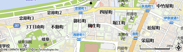 岐阜県岐阜市柳生町周辺の地図