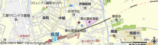 島根県松江市中町周辺の地図