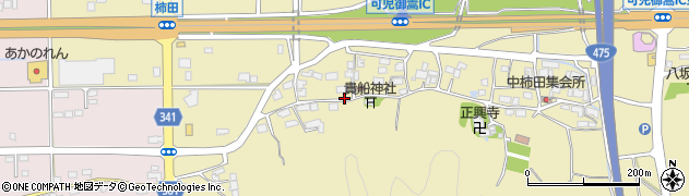 西柿田集会所周辺の地図