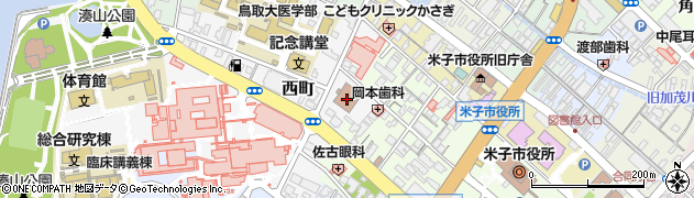 鳥取県米子市西町62周辺の地図