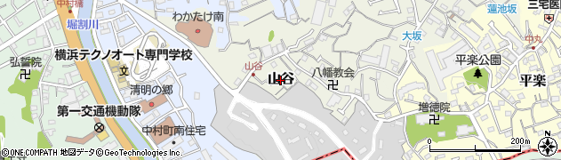 神奈川県横浜市南区山谷周辺の地図
