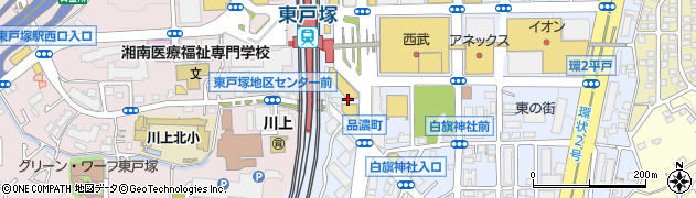 タイムズ東戸塚駅東口プラザ駐車場周辺の地図