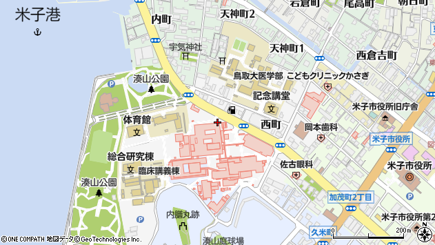 〒683-0826 鳥取県米子市西町の地図