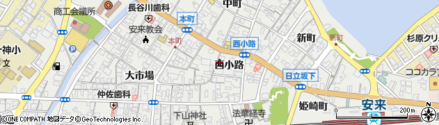 島根県安来市安来町西小路1698周辺の地図