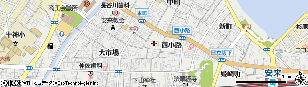 島根県安来市安来町西小路周辺の地図