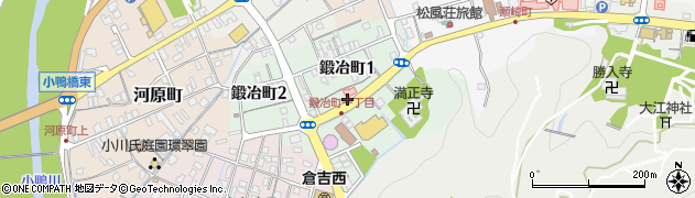 鳥取県倉吉市鍛冶町周辺の地図